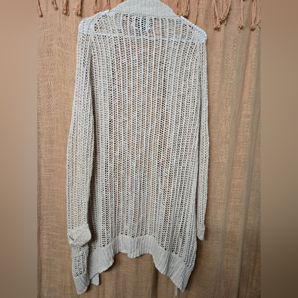 Knit Wear Beige Open Knit Cardigan Size XS - Picture 3 of 5